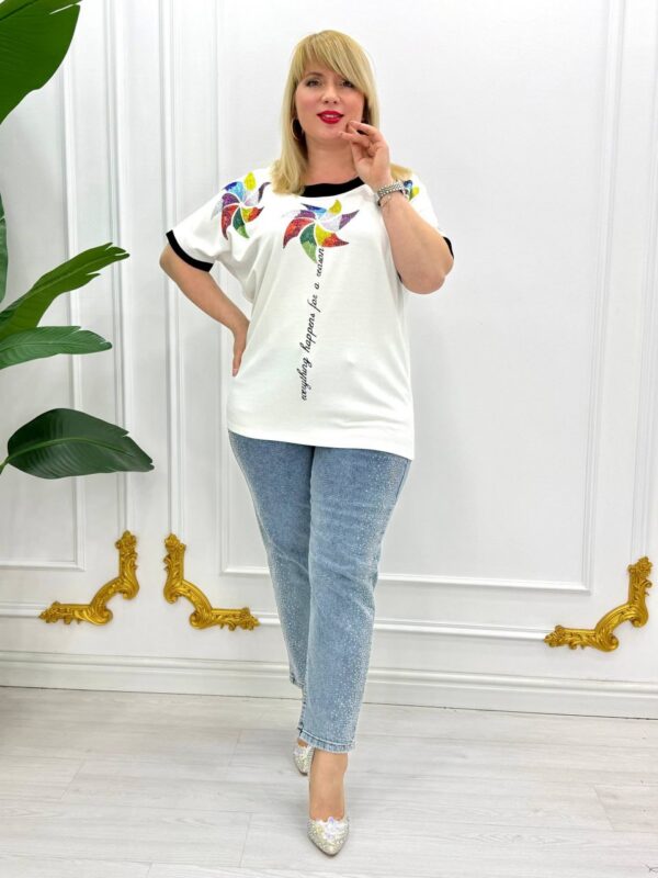 Black Colorful Print Blouse for Wholesale - Premium Quality Black Colorful Print Blouse for Wholesale - Premium Quality