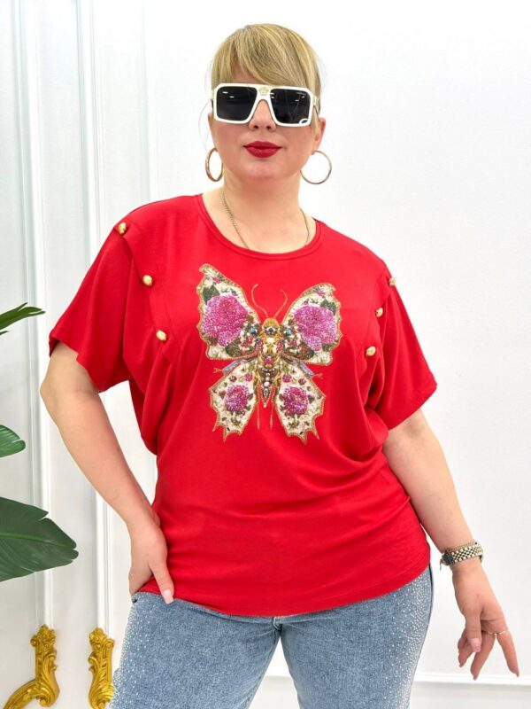 Premium Butterfly Graphic Blouse Premium Butterfly Graphic Blouse