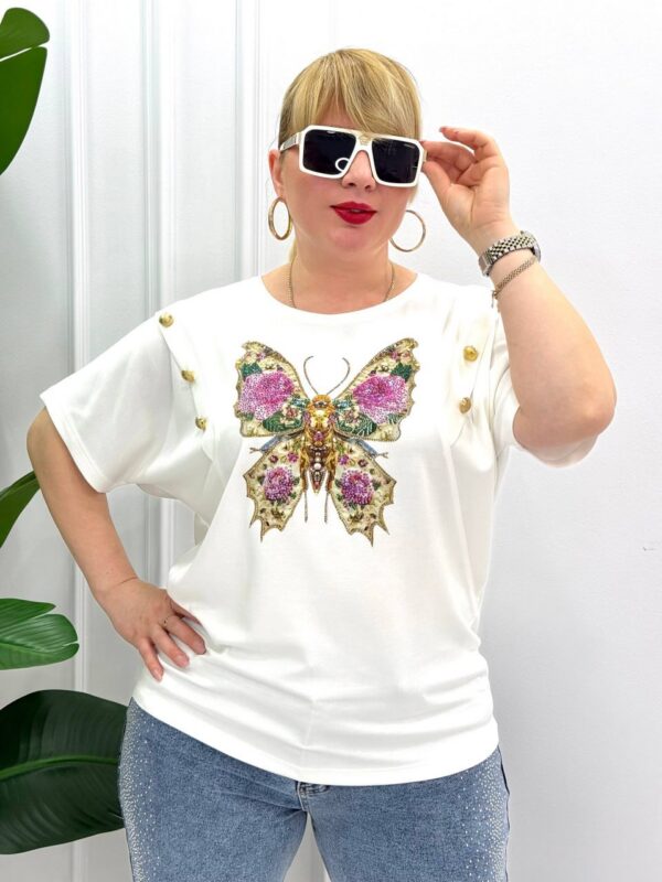 Premium Butterfly Graphic Blouse Premium Butterfly Graphic Blouse