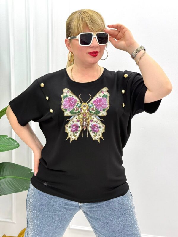 Premium Butterfly Graphic Blouse Premium Butterfly Graphic Blouse