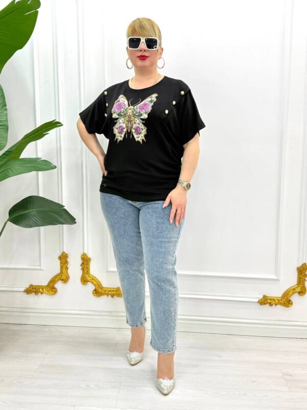 Premium Butterfly Graphic Blouse Premium Butterfly Graphic Blouse