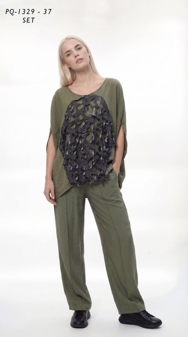 Black Cape Top & Pants Set PQ1329 Black Cape Top & Pants Set PQ1329