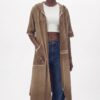Hooded Cardigan with Contrast Stitching - Wholesale Hooded Cardigan with Contrast Stitching - Wholesale