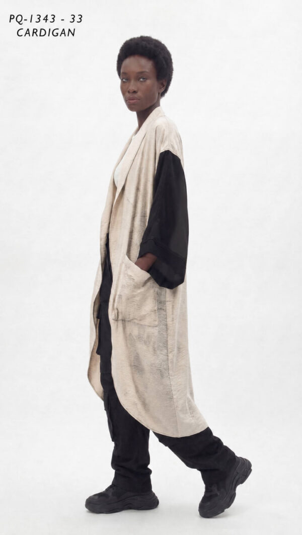 Premium Color-Block Cardigan Long Length Premium Color-Block Cardigan Long Length