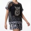 Leopard Print Mesh Top & Leopard Shorts Set Leopard Print Mesh Top & Leopard Shorts Set