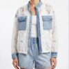 TATU1341 Lace & Denim Hybrid Jacket with Cargo Pockets TATU1341 Lace & Denim Hybrid Jacket with Cargo Pockets