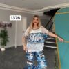 TATU1376 Red & Blue Distressed Two-Piece Set - Wholesale