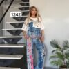 Premium Denim Two-Piece Set with Chain Detail Premium Denim Two-Piece Set with Chain Detail
