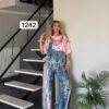 Premium Denim Two-Piece Set with Chain Detail Premium Denim Two-Piece Set with Chain Detail
