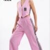 Premium Velvet Crop Vest & Wide-Leg Trousers Set Premium Velvet Crop Vest & Wide-Leg Trousers Set