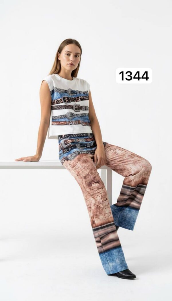 TATU1344 Designer Tank Top & Pants Set - Premium Wholesale TATU1344 Designer Tank Top & Pants Set - Premium Wholesale