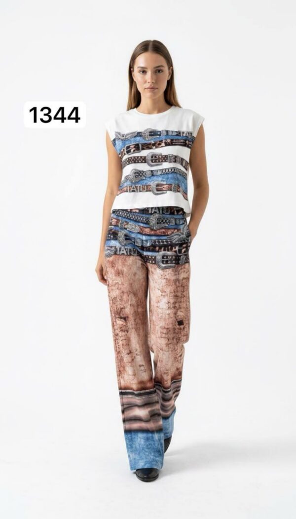 TATU1344 Designer Tank Top & Pants Set - Premium Wholesale TATU1344 Designer Tank Top & Pants Set - Premium Wholesale