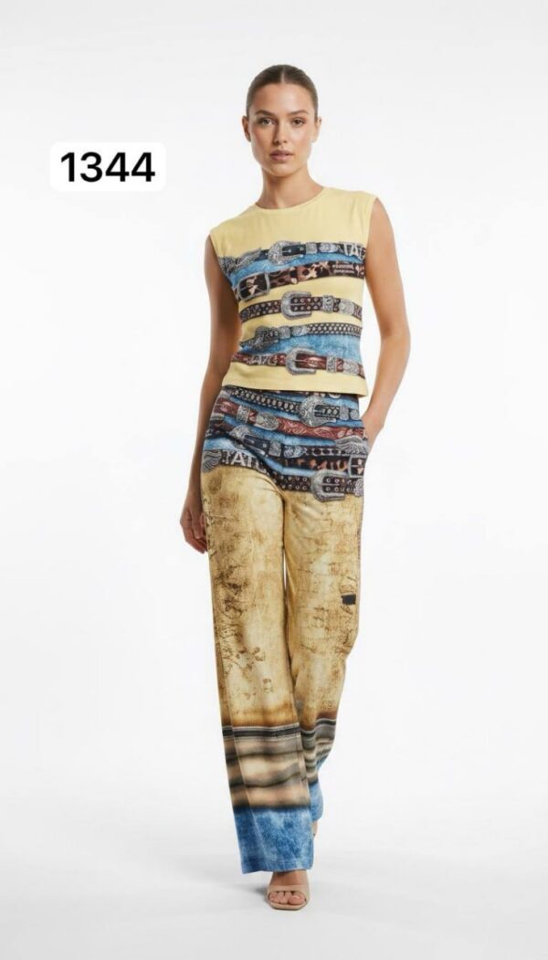 TATU1344 Designer Tank Top & Pants Set - Premium Wholesale TATU1344 Designer Tank Top & Pants Set - Premium Wholesale