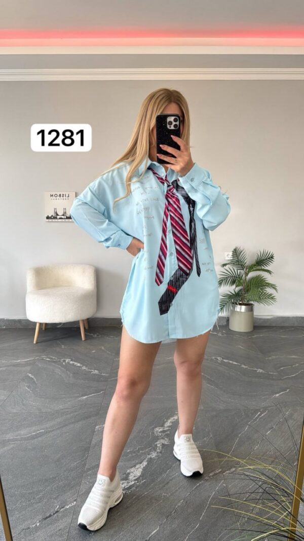 TATU1281 Black Statement Shirt with Graphic Print TATU1281 Black Statement Shirt with Graphic Print