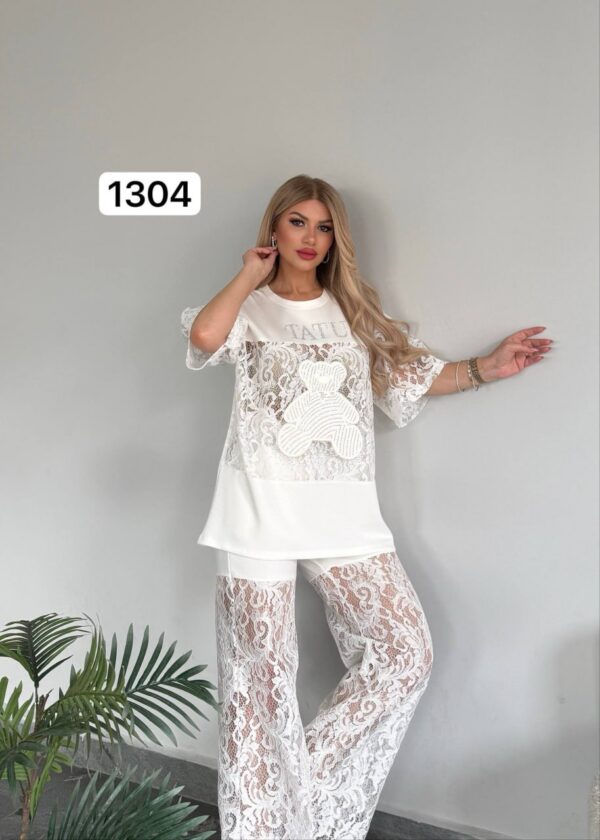 TATU Black Lace T-Shirt & Pants Set