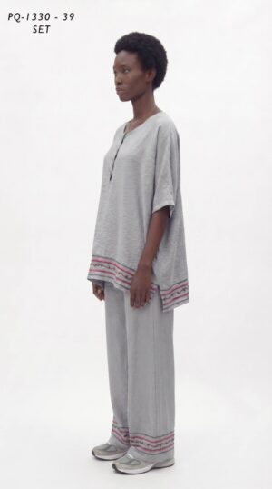 Premium Striped Two-Piece Loungewear Set