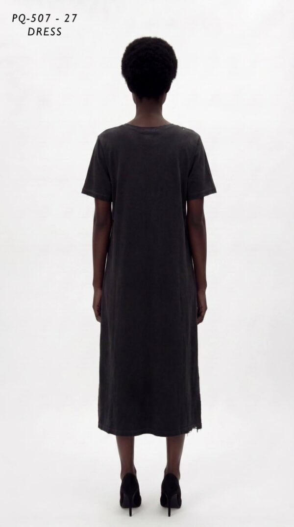 Premium Black T-Shirt Dress with Studded Details Premium Black T-Shirt Dress with Studded Details