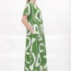 Abstract Green Print A-Line Dress Abstract Green Print A-Line Dress