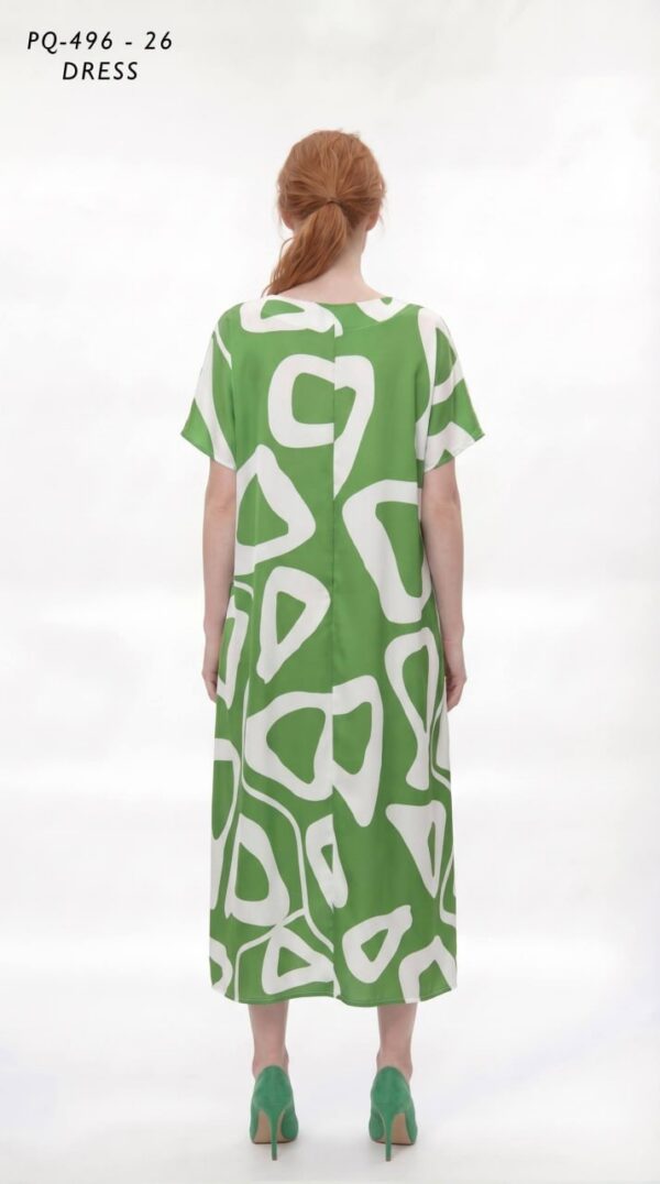 Abstract Green Print A-Line Dress Abstract Green Print A-Line Dress