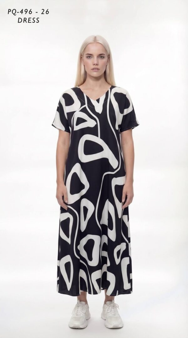 Abstract Green Print A-Line Dress Abstract Green Print A-Line Dress