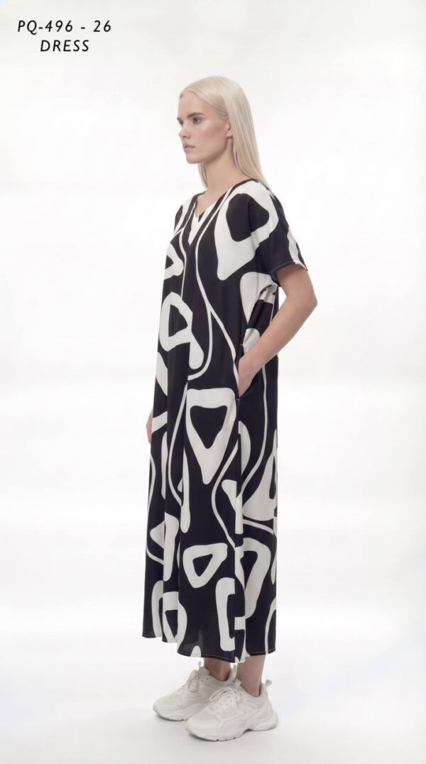 Abstract Green Print A-Line Dress Abstract Green Print A-Line Dress