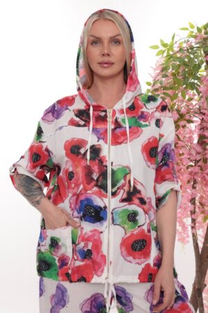 Floral Poppy Zip Hoodie Set Floral Poppy Zip Hoodie Set