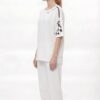 Premium Oversized White T-Shirt with Graphic Sleeve Detail Premium Oversized White T-Shirt with Graphic Sleeve Detail