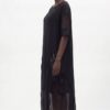 Premium Black T-Shirt Dress with Mesh Sleeves Premium Black T-Shirt Dress with Mesh Sleeves