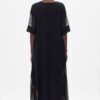 Premium Black T-Shirt Dress with Mesh Sleeves Premium Black T-Shirt Dress with Mesh Sleeves