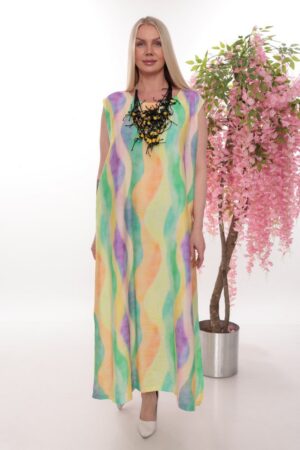 Rainbow Wave Maxi Dress