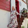 Floral Print Long-Sleeve Dress Floral Print Long-Sleeve Dress