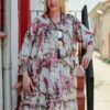 Floral Print Long-Sleeve Dress Floral Print Long-Sleeve Dress