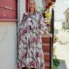 Floral Print Long-Sleeve Dress Floral Print Long-Sleeve Dress