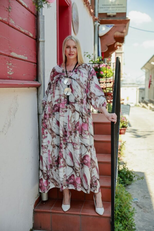 Floral Print Long-Sleeve Dress Floral Print Long-Sleeve Dress