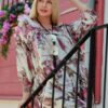 Floral Print Long-Sleeve Dress Floral Print Long-Sleeve Dress