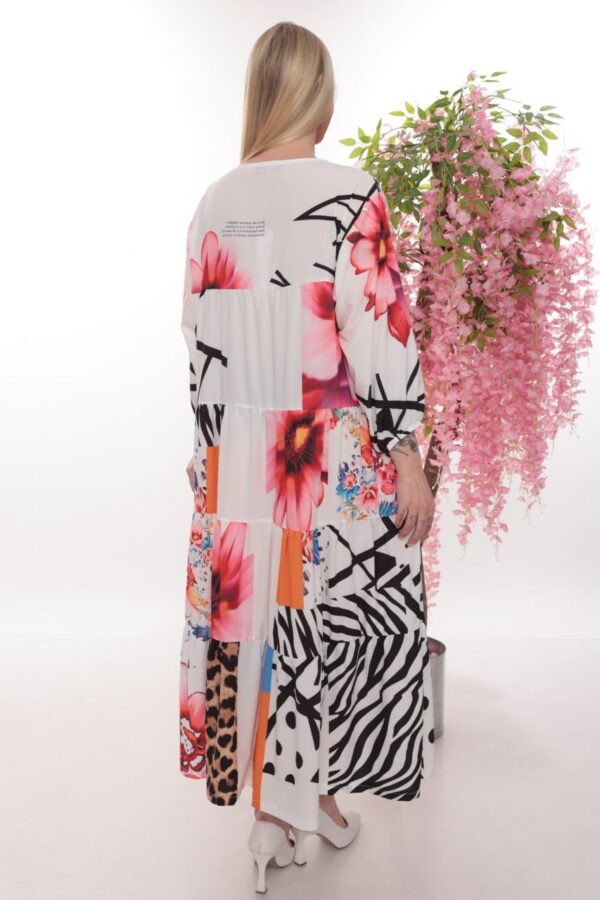 Floral Multi-Pattern Tiered Dress - Wholesale Floral Multi-Pattern Tiered Dress - Wholesale