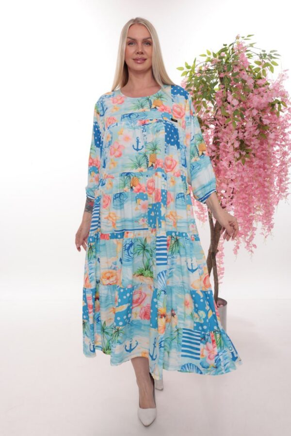 Floral Multi-Pattern Tiered Dress - Wholesale Floral Multi-Pattern Tiered Dress - Wholesale