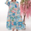 Floral Multi-Pattern Tiered Dress - Wholesale Floral Multi-Pattern Tiered Dress - Wholesale