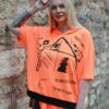 Wholesale Neon Graffiti Print Hoodie & Skirt Set Wholesale Neon Graffiti Print Hoodie & Skirt Set