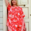 Graffiti Print Sporty Two-Piece Set