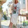 Premium Floral Print T-Shirt Dress Premium Floral Print T-Shirt Dress
