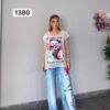 TATU1380 Premium Two-Piece Set - Graphic Top & Designer Jeans TATU1380 Premium Two-Piece Set - Graphic Top & Designer Jeans