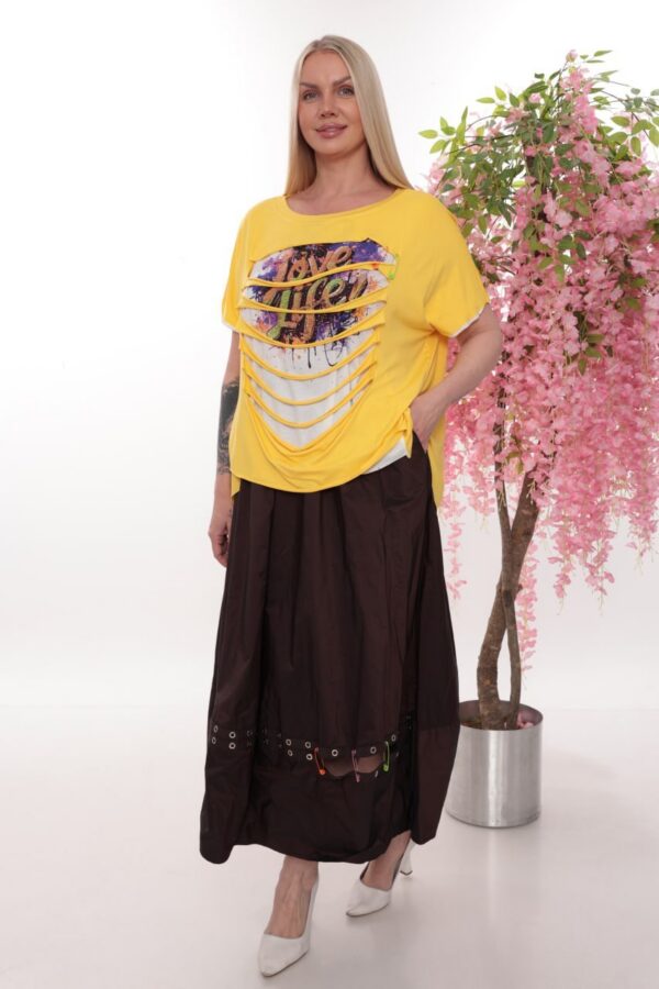 Premium Neon Top with Gray Maxi Skirt Set - Wholesale Premium Neon Top with Gray Maxi Skirt Set - Wholesale