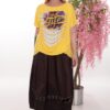 Premium Neon Top with Gray Maxi Skirt Set - Wholesale Premium Neon Top with Gray Maxi Skirt Set - Wholesale