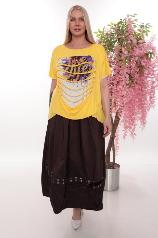 Premium Neon Top with Gray Maxi Skirt Set - Wholesale Premium Neon Top with Gray Maxi Skirt Set - Wholesale