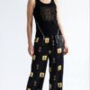 TATU1365 Black Top & Bottom Set - Premium Wholesale Fashion TATU1365 Black Top & Bottom Set - Premium Wholesale Fashion