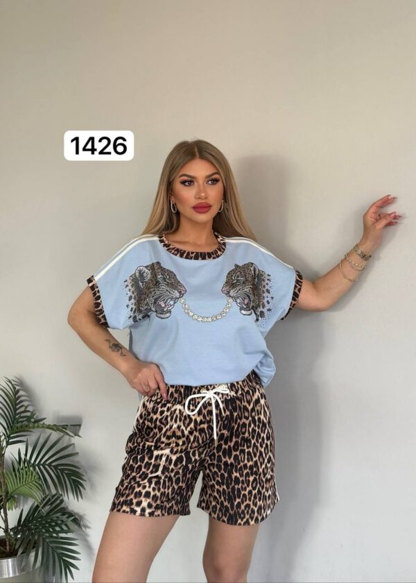Premium Leopard Print Top & Bottom Set Premium Leopard Print Top & Bottom Set