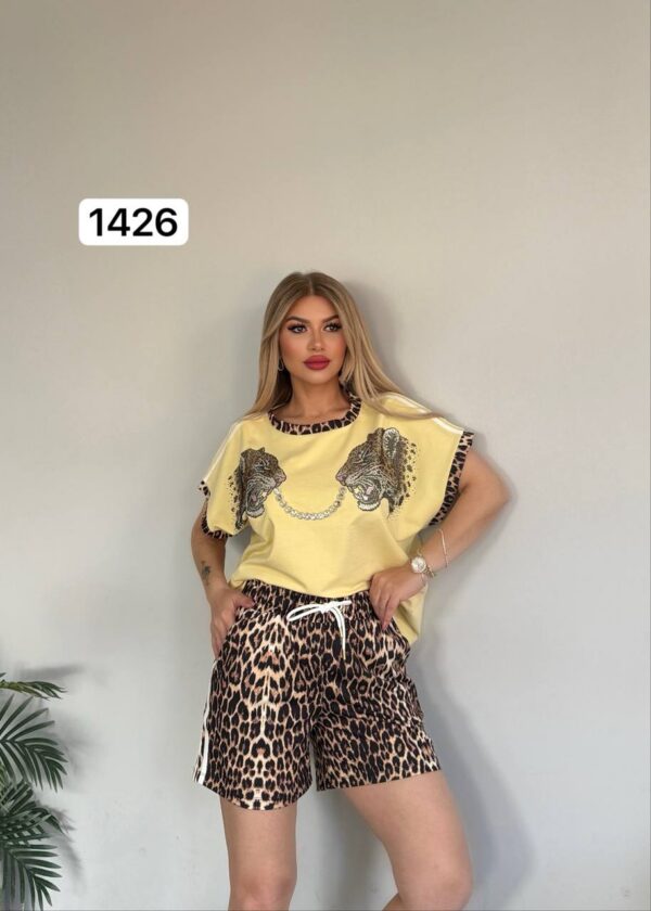 Premium Leopard Print Top & Bottom Set Premium Leopard Print Top & Bottom Set