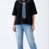 TATU1309 Premium Two-Piece Set - Decorative Top & Embellished Denim Bottoms TATU1309 Premium Two-Piece Set - Decorative Top & Embellished Denim Bottoms