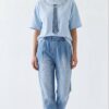 TATU1309 Premium Two-Piece Set - Decorative Top & Embellished Denim Bottoms TATU1309 Premium Two-Piece Set - Decorative Top & Embellished Denim Bottoms